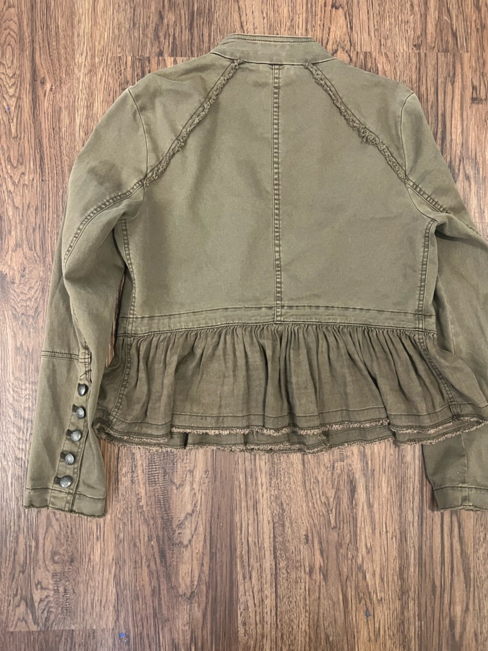 Free People Military Green peplum jacket Corset Jacket - Picture 10 of 11